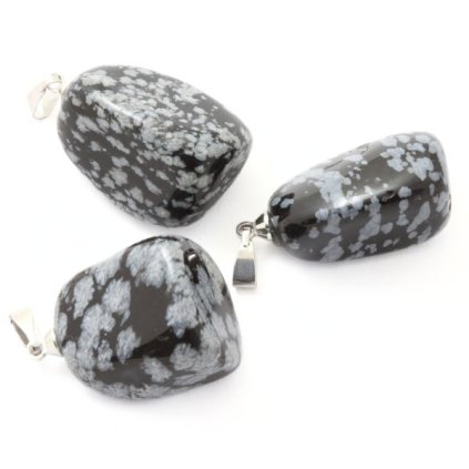 Přívěsek Obsidián obláčkový cca 25/20mm (1ks)