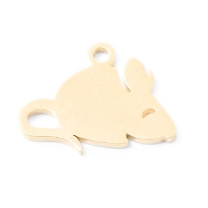 Přívěsek myška 10mm chirurgická ocel rose gold