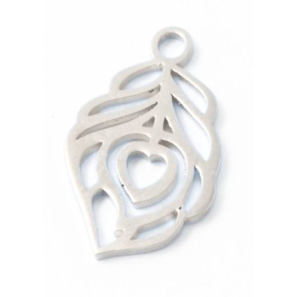 Přívěsek pírko 17mm chirurgická ocel