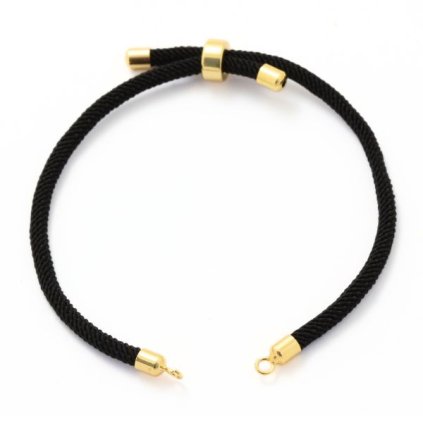 Stahovací náramek 4mm černá/zlato