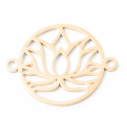 Mezidíl čakra 18mm chirurgická ocel rose gold