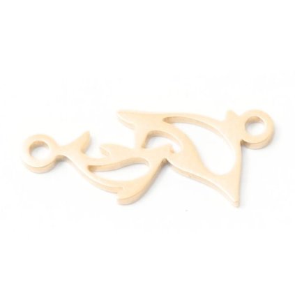 Mezidíl delfíni 18mm chirurgická ocel rose gold