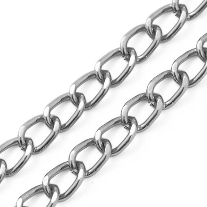 Řetízek hliníkový 10/6,5/1,8mm hematit