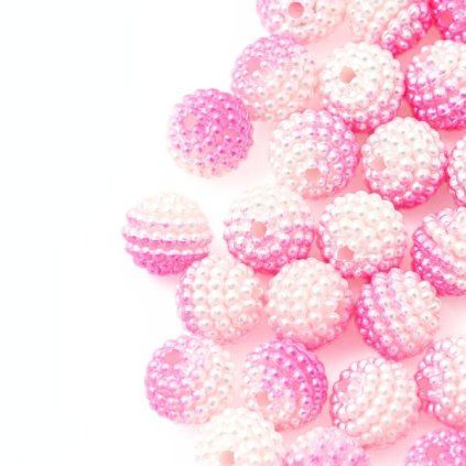 Plastová kulička bubble 10mm růžová (1ks)
