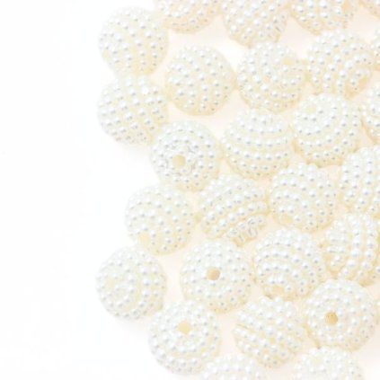 Plastová kulička bubble 10mm krémová (1ks)
