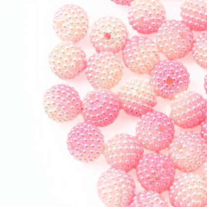 Plastová kulička bubble 10mm magenta (1ks)