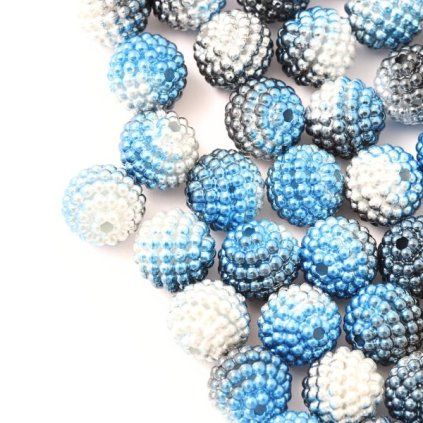 Plastová kulička bubble 10mm royal blue (1ks)