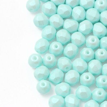 Korálky broušené 6mm mint Soft Pastels 27465 (40ks)