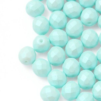 Korálky broušené 8mm mint Soft Pastels 27465 (20ks)