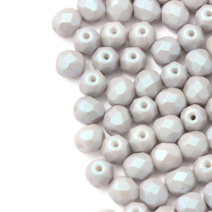 Korálky broušené 6mm šedá Soft Pastels 27041 (40ks)