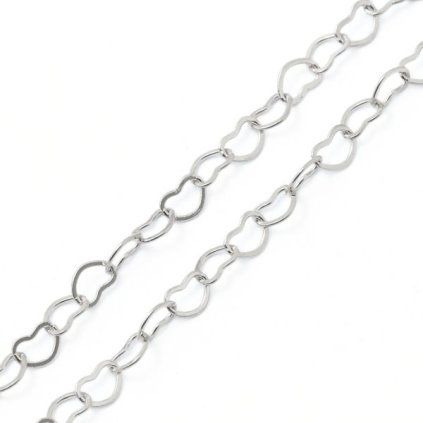 Řetízek srdíčka 3,5/5mm chirurgická ocel