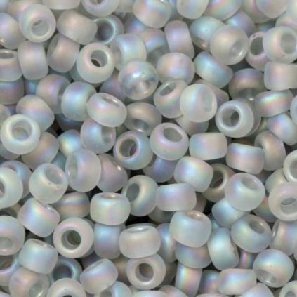 TOHO Round 8/0 Rainbow Frosted Black Diamond