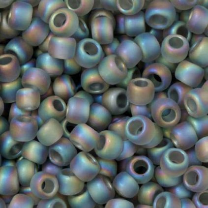 TOHO Round 8/0 Transparent Rainbow Frosted Gray