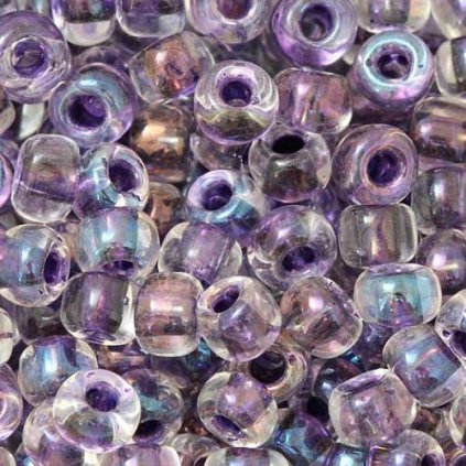 TOHO Round 6/0 Rainbow Crystal/Tanzanite Lined
