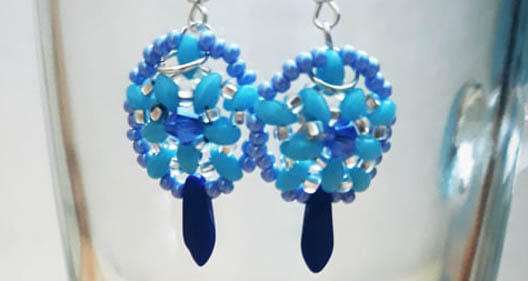 Pokyny na výrobu náušníc - šitá mandala