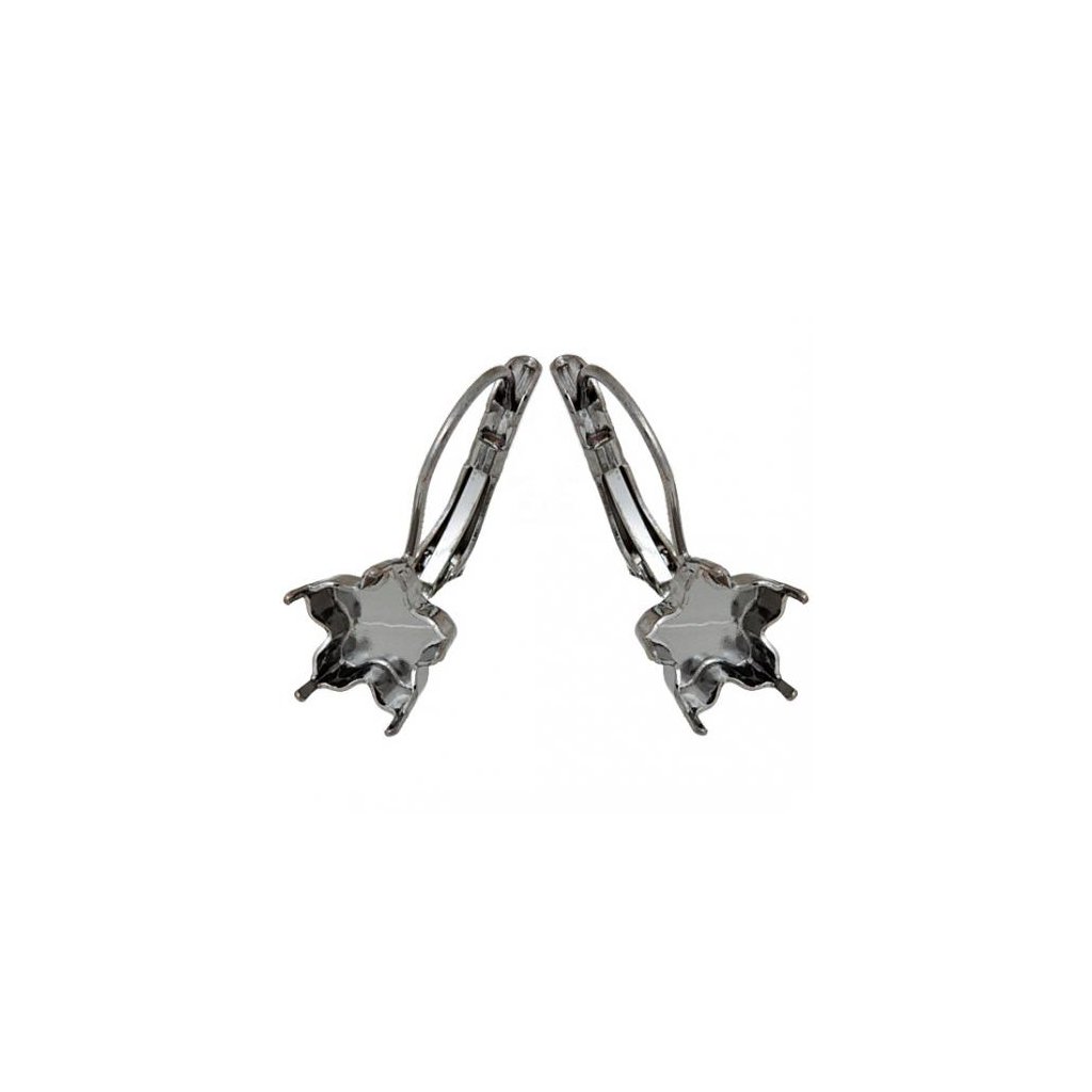 Náušnice Flower ruthenium