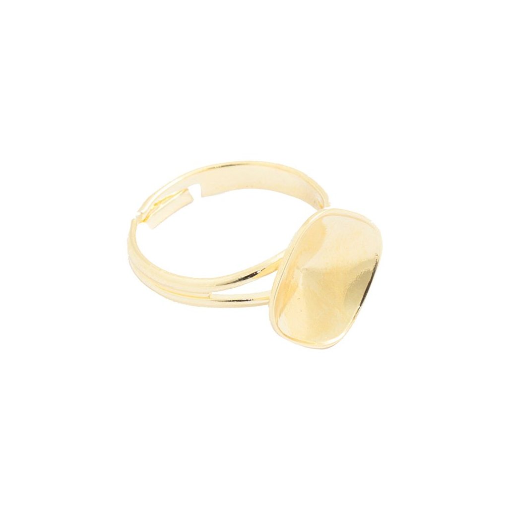 Prsten Square 12mm Gold Plating 24kt