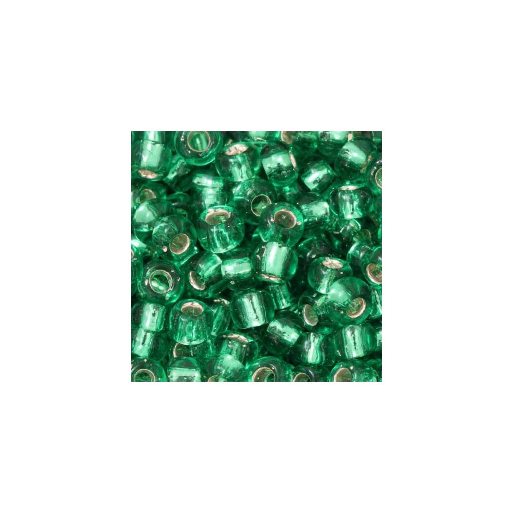 TOHO Round 6/0 Silver/Dark Peridot Lined