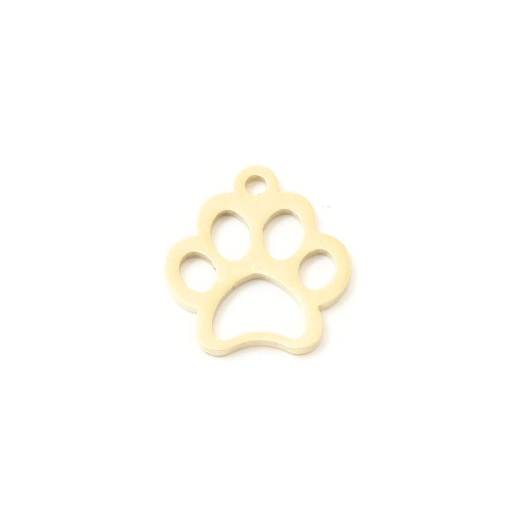 Prívesok labka 13/12mmchirurgická oceľ gold plating 24kt