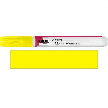Akrylový marker matný KREUL medium žltý
