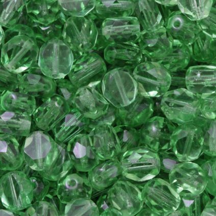Korálik ploškované oválik 8mm peridot