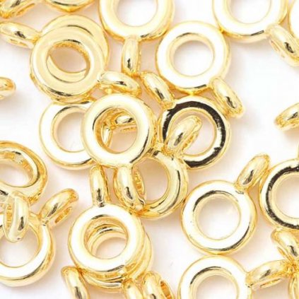 Korálik s očkom 6mm gold plating 24kt