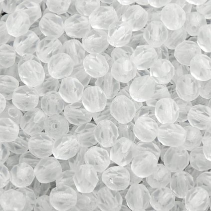 Korálky broušené 4mm crystal mat (50ks)