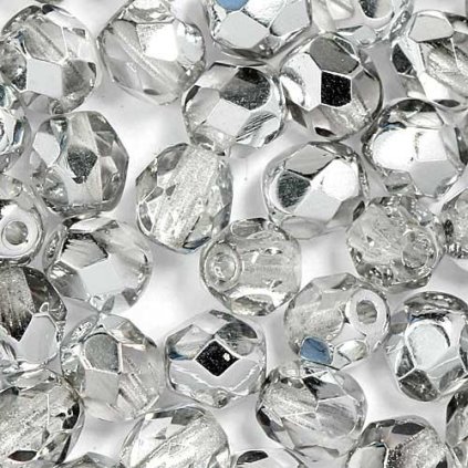 Korálky brúsené 5mm crystal CAL (50ks)