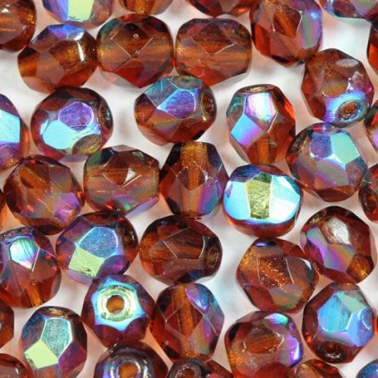 Korálky brúsené 5mm dark topaz AB (50ks)