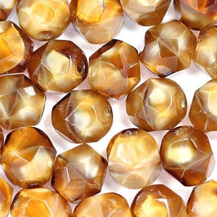 Korálky brúsené 6mm topaz žíhaná (40ks)