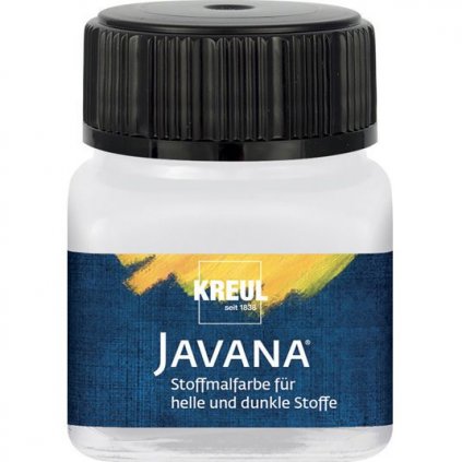 Farba na svetlý a tmavý textil Javan 20ml biela