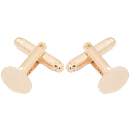 Manžetový gombík plôška Kruh 10mm rose gold