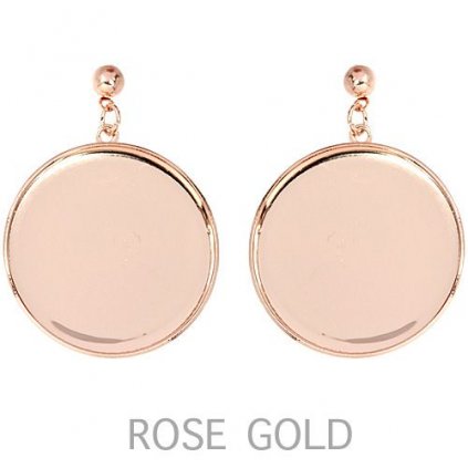 Náušnice bimbací crystalROCKS kruh 25mm rose gold