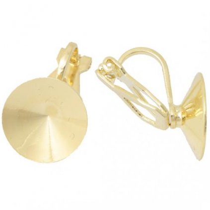Náušnice klipsa Rivoli 10mm gold plating 24kt