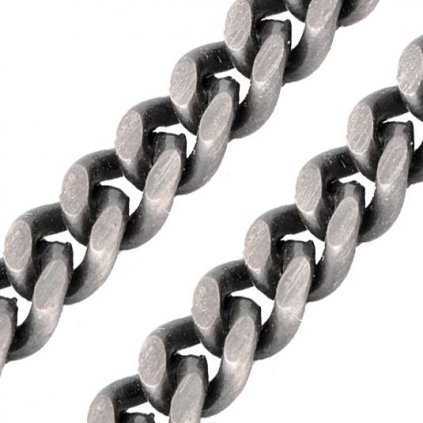 Bižutérne retiazka brúsený 5,5mm staré striebro