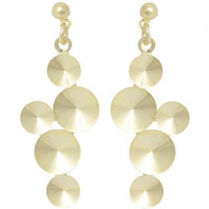 Náušnice VÍNO Rivoli 8 + 6mm gold plating 24kt