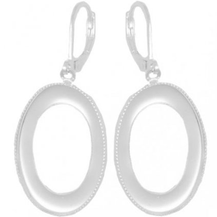 Náušnicové klapka bimbací rámček Ovál 25 / 18mm ag clear