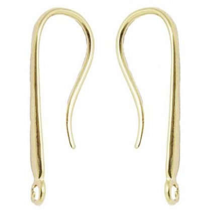 Náušnicové háčik 23 / 8mm elegant gold plating 24kt