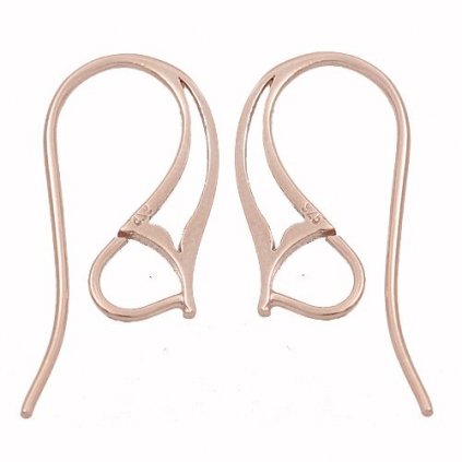 Náušnicové háčik ELEGANT 28 / 12mm 1,36g Ag925 / 1000 + Rose zlaté