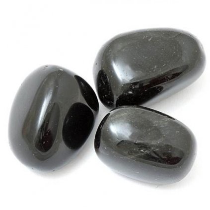 Obsidian čierny tromlovaný L 2cm (1ks)