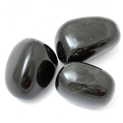 Obsidian čierny tromlovaný L 2cm