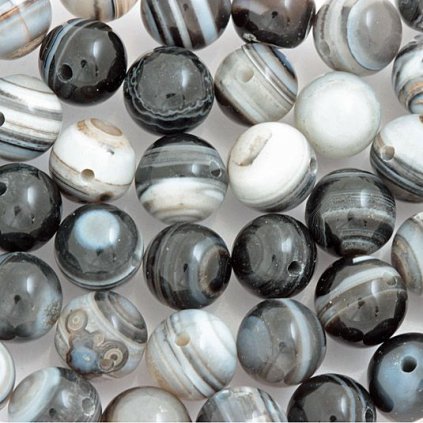Onyx bielo-čierny 8mm (1ks)