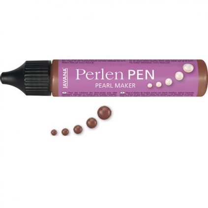 Perlen Pen perlový popisovač 29ml hnedý