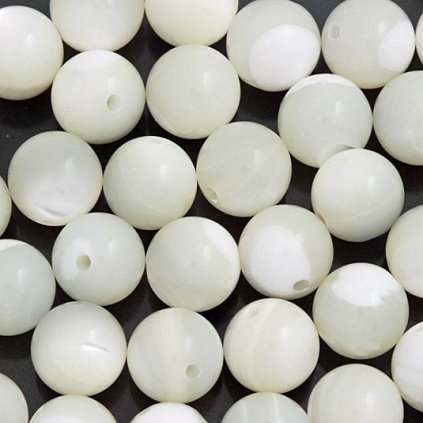 Perleť biela 8mm (1ks)