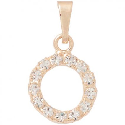 Písmenko štras „O“ rose gold