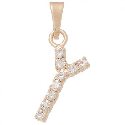 Písmenko štras „Y“ rose gold