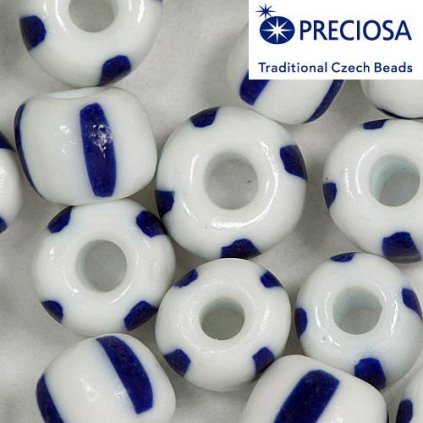 Preciosa® Rokajl 33 biela + modrá