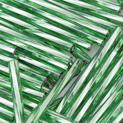 Preciosa® Rokajl tyčinky krútené 15mm peridot (57120)