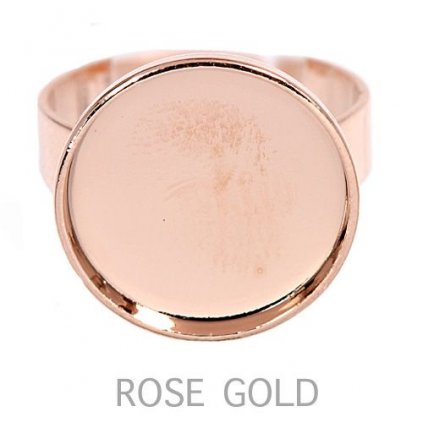 Prsteň crystalROCKS 15mm ružové zlato