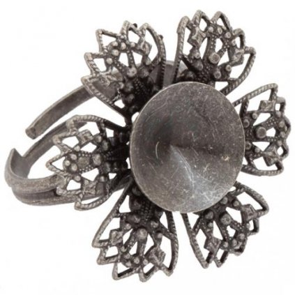 Prsteň Filigrán Rivoli 12mm staré striebro